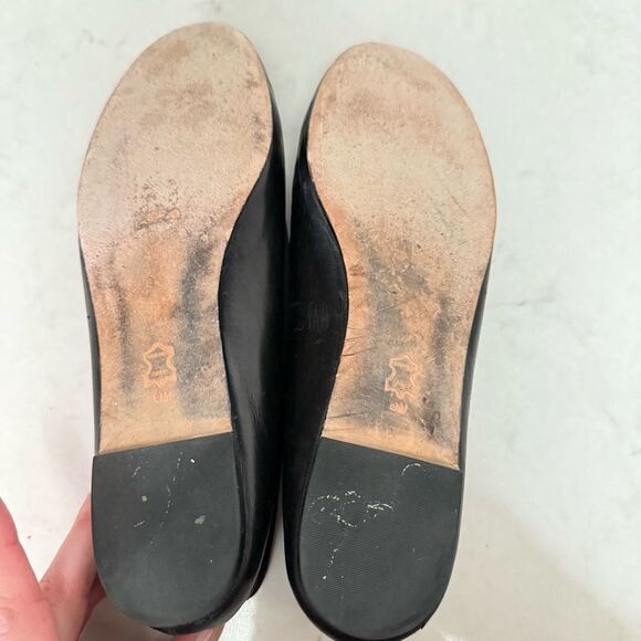 Tory Burch Women's Black Tory Charm Ballet Flat, Goat Leather - size 9 - Picture 7 of 9